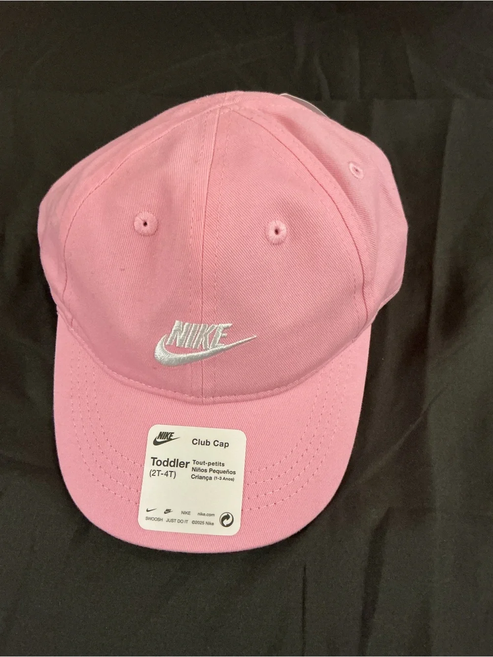 Nike Pink Toddler Club Cap with White Swoosh